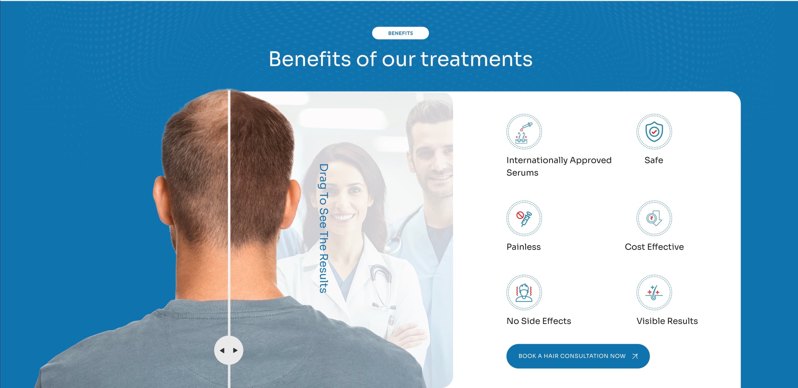 Dr Batra's landing page, clinics section.
