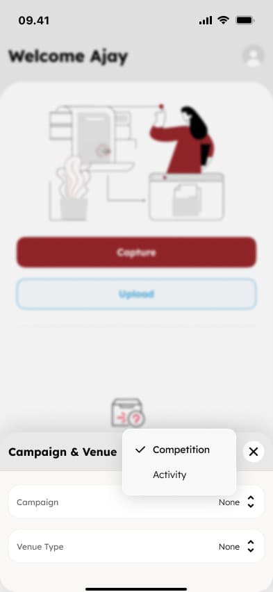 Lead Yatra, campaign dropdown.
