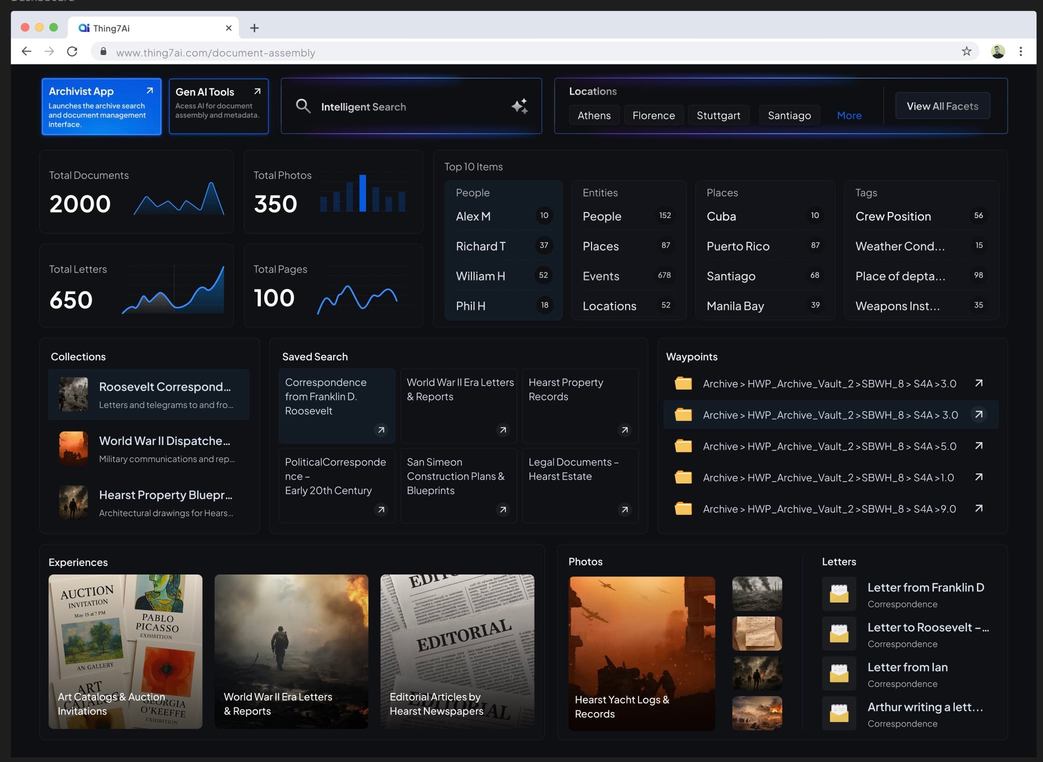 Thing7Ai dashboard.